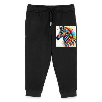 Zèbre - Pantalon de jogging enfant bio Stanley/Stella - noir - Devant