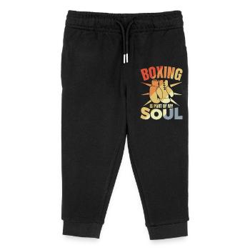 La boxe fait partie de mon âme - Pantalon de jogging enfant bio Stanley/Stella - noir - Devant