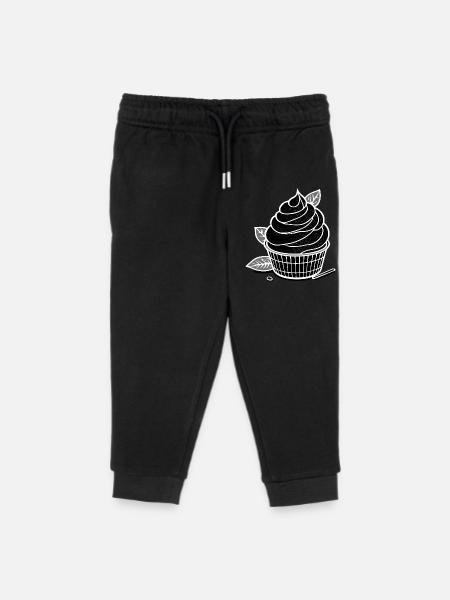 Matcha IceCream - Kids Organic Sweatpants by Stanley/Stella - black