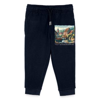 Colmar Old Town Charm & Colonial Style Architecture - Kids Organic Sweatpants by Stanley/Stella - navy - Front