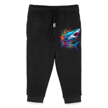 Shark - Kids Organic Sweatpants by Stanley/Stella - black - Front
