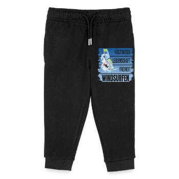 Faszination - Leidenschaft - Freiheit - Windsurfen - Kinder Organic Jogginghose Mini Mover von Stanley/Stella - Schwarz - Vorne