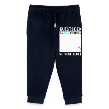 50th Birthday - Kids Organic Sweatpants by Stanley/Stella - navy - Front