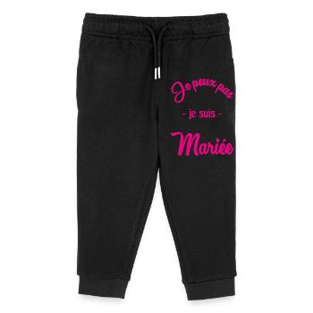 Bachelorette party. WEDDING - Kids Organic Sweatpants by Stanley/Stella - black - Front