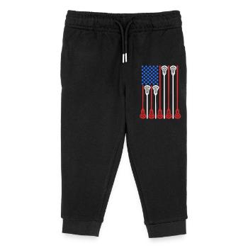 USA 4. Juli Lacrosse - Kinder Organic Jogginghose Mini Mover von Stanley/Stella - Schwarz - Vorne