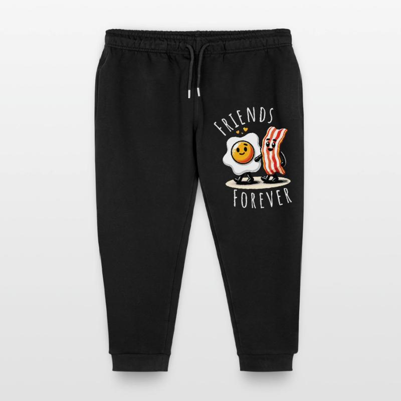Friends Forever Ham Egg Comic Love Kids Organic Sweatpants by Stanley/Stella