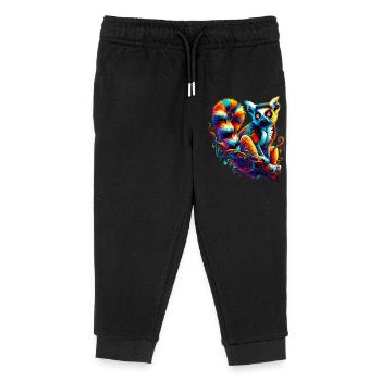 Lemur - Kids Organic Sweatpants by Stanley/Stella - black - Front