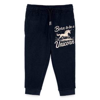 Born to Be a Unicorn - Inspirational Unicorn T-Sh - Kids Organic Sweatpants by Stanley/Stella - navy - Front