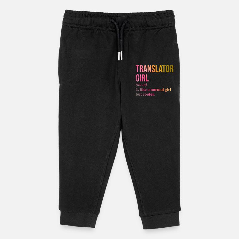 Übersetzung - Kinder Organic Jogginghose Mini Mover von Stanley/Stella - Schwarz
