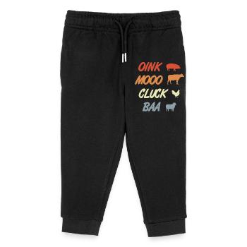 Animal sounds - Kids Organic Sweatpants by Stanley/Stella - black - Front