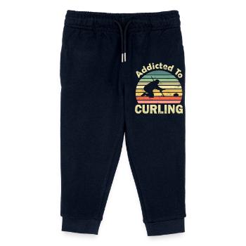Curling - Kinder Organic Jogginghose Mini Mover von Stanley/Stella - Navy - Vorne