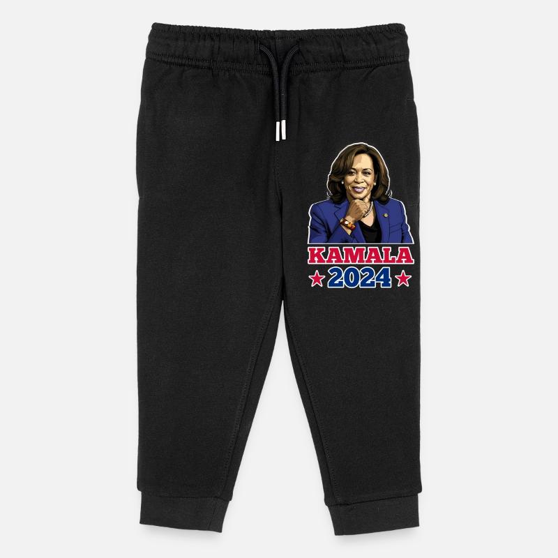 KAMALA 2024, KAMALA HARRIS ALS PRÄSIDENTIN - Kinder Organic Jogginghose Mini Mover von Stanley/Stella - Schwarz