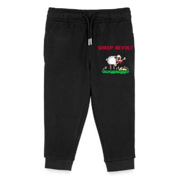 The Sheep Revolt - Kids Organic Sweatpants by Stanley/Stella - black - Front