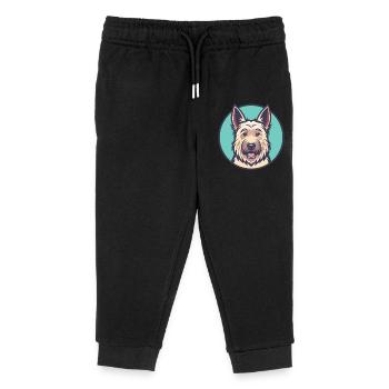 Berger Picard Hund Rasse Cartoon Kawaii Clipart Haustier - Kinder Organic Jogginghose Mini Mover von Stanley/Stella - Schwarz - Vorne