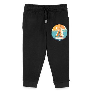 Sailing Comic Look - Kids Organic Sweatpants by Stanley/Stella - black - Front