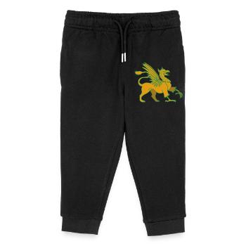 Animal fabuleux le griffon - Pantalon de jogging enfant bio Stanley/Stella - noir - Devant