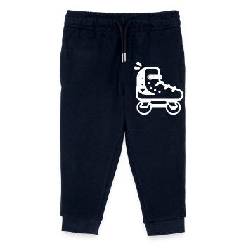 patins à roulettes style dessin animé - Pantalon de jogging enfant bio Stanley/Stella - marine - Devant
