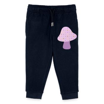 Mushroom Autumn Dots Autumn Woodland Nursery - Kids Organic Sweatpants by Stanley/Stella - navy - Front