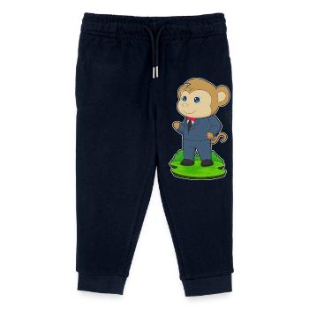 Affe Bräutigam Anzug Hochzeit - Kinder Organic Jogginghose Mini Mover von Stanley/Stella - Navy - Vorne