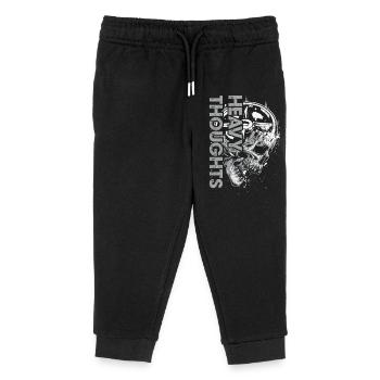 Totenkopf Vinyl Pulse Grafik - Kinder Organic Jogginghose Mini Mover von Stanley/Stella - Schwarz - Vorne