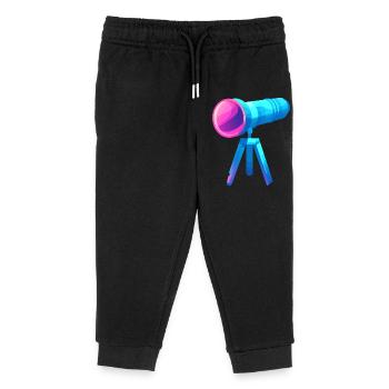 Conception de télescope plat et coloré - Pantalon de jogging enfant bio Stanley/Stella - noir - Devant
