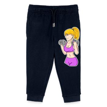 Fitness Frau Hanteln - Kinder Organic Jogginghose Mini Mover von Stanley/Stella - Navy - Vorne