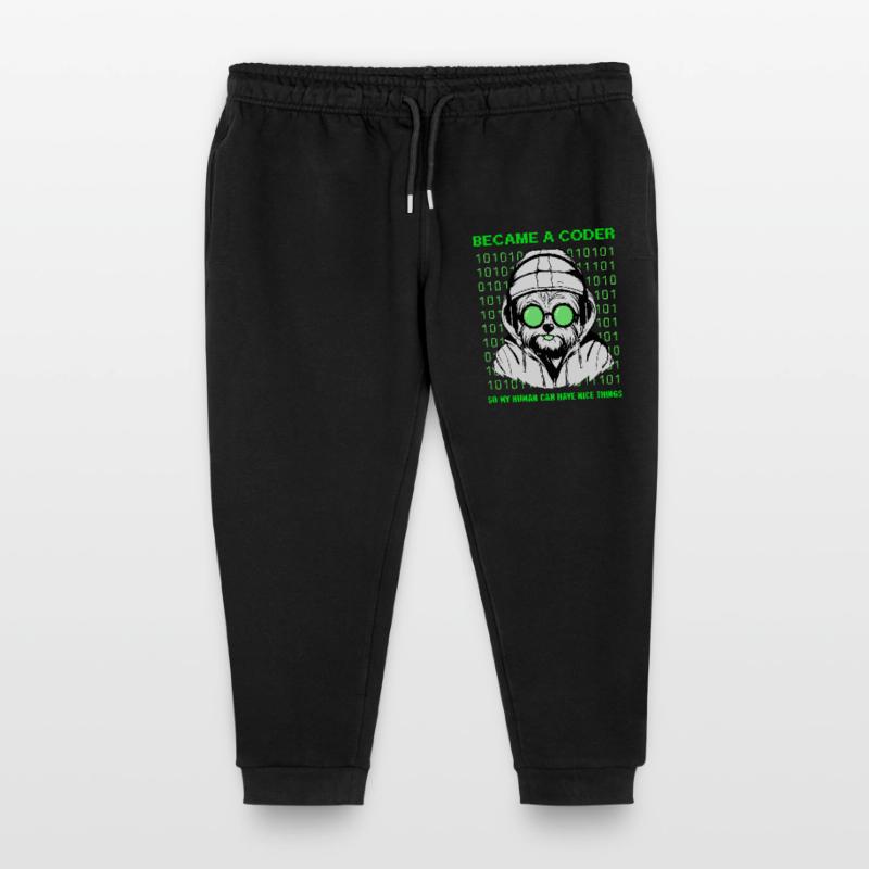 Became a Coder – Hacker Dog Binary Look Kinder Organic Jogginghose Mini Mover von Stanley/Stella