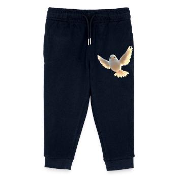 Taube Weiß Frieden Peace Ringeltaube Weiße Tauben - Kinder Organic Jogginghose Mini Mover von Stanley/Stella - Navy - Vorne