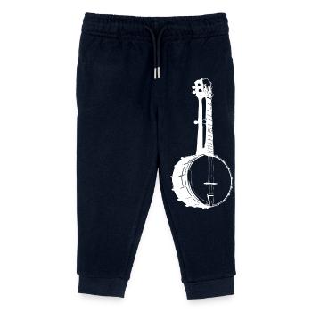 Banjo Sketch - Kids Organic Sweatpants by Stanley/Stella - navy - Front