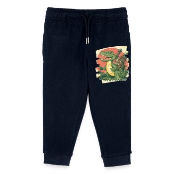Krokodil Retro - Kinder Organic Jogginghose Mini Mover von Stanley/Stella - Navy - Vorne