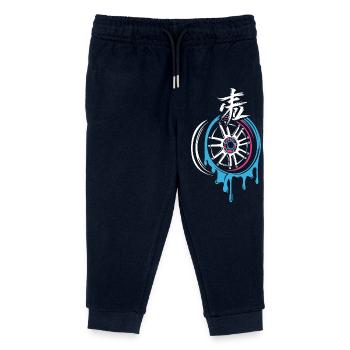 Schmelzende JDM-Felge mit Kanji – Tuning-Style - Kinder Organic Jogginghose Mini Mover von Stanley/Stella - Navy - Vorne