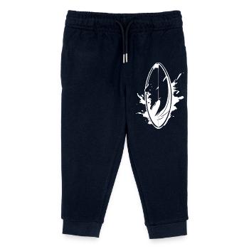 Surfboard Graffiti - Kids Organic Sweatpants by Stanley/Stella - navy - Front