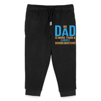 Ein Dad ist mehr als hunderte an Schulmeistern - Kinder Organic Jogginghose Mini Mover von Stanley/Stella - Schwarz - Vorne
