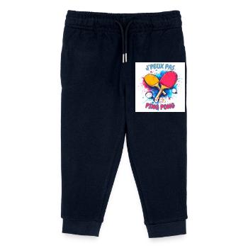 Colorful Ping Pong Unleashed - Kids Organic Sweatpants by Stanley/Stella - navy - Front