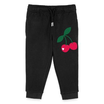 Sweet Cherries - Kids Organic Sweatpants by Stanley/Stella - black - Front