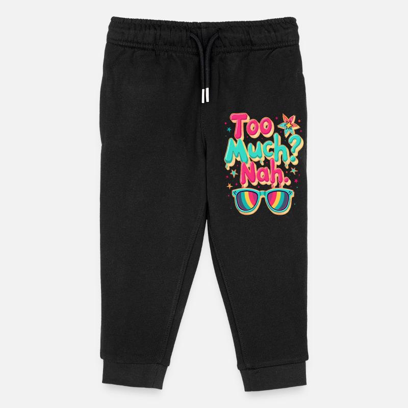Zu viel? Nein - Lustig, mutig und positiv - Kinder Organic Jogginghose Mini Mover von Stanley/Stella - Schwarz
