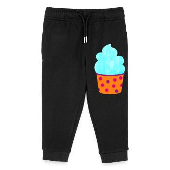 Glace Glace Tasse à Glace Dots Muffin Dots Sweet - Pantalon de jogging enfant bio Stanley/Stella - noir - Devant