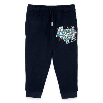 Vibrant Inspirant 'Level up now !' Conception du devis - Pantalon de jogging enfant bio Stanley/Stella - marine - Devant