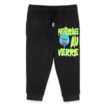 Mediterran aus Glas - Surealism petiteToulon - Kinder Organic Jogginghose Mini Mover von Stanley/Stella - Schwarz - Vorne