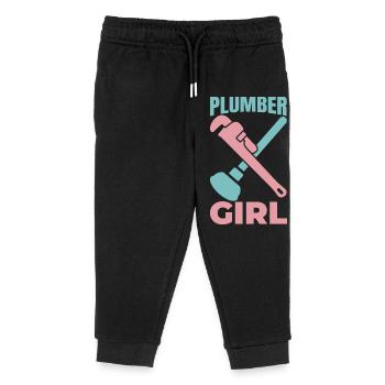 Plumber Girl - Kids Organic Sweatpants by Stanley/Stella - black - Front