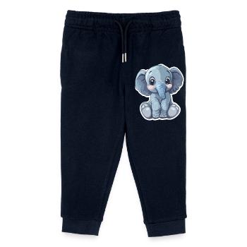 Elefant - Kinder Organic Jogginghose Mini Mover von Stanley/Stella - Navy - Vorne