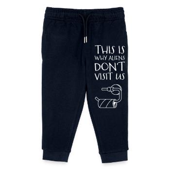 C’est pourquoi ils restent à l’écart - Pantalon de jogging enfant bio Stanley/Stella - marine - Devant