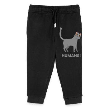 oh mon chat - Pantalon de jogging enfant bio Stanley/Stella - noir - Devant
