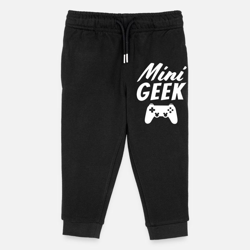 Geek Junior - Pantalon de jogging enfant bio Stanley/Stella - noir