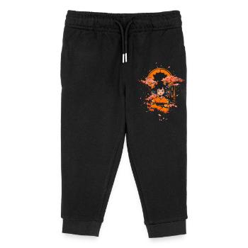 Geisha mit Kirschblüten Tempel - Kinder Organic Jogginghose Mini Mover von Stanley/Stella - Schwarz - Vorne