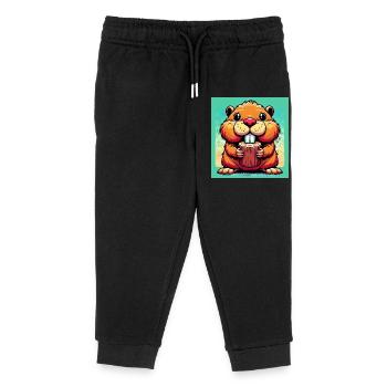 beaver - Kids Organic Sweatpants by Stanley/Stella - black - Front