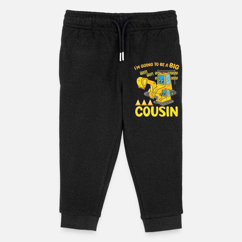 Grande conception d’excavatrice de constructeur - Pantalon de jogging enfant bio Stanley/Stella - noir