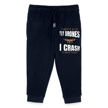 I dont just fly drones I crash them too - Kinder Organic Jogginghose Mini Mover von Stanley/Stella - Navy - Vorne