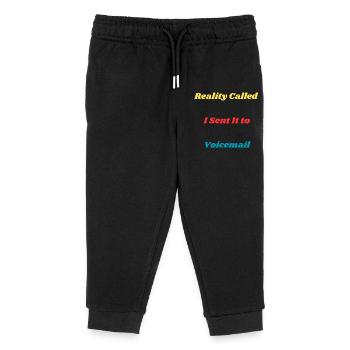 La messagerie vocale l’a envoyé à la chemise de télé-réalité - Pantalon de jogging enfant bio Stanley/Stella - noir - Devant
