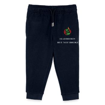 heartbroken_but_not_broke - Kinder Organic Jogginghose Mini Mover von Stanley/Stella - Navy - Vorne